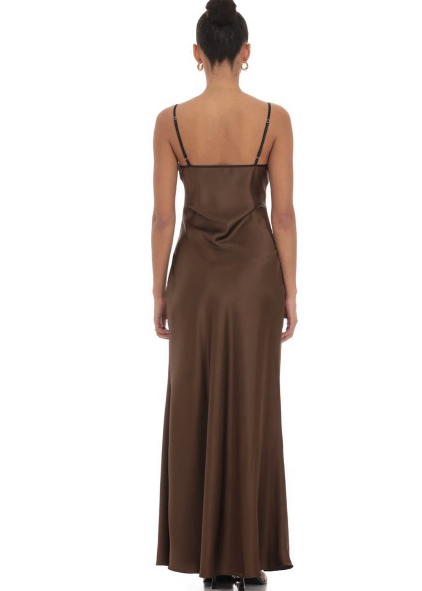 Lexie Satin Maxi Dress