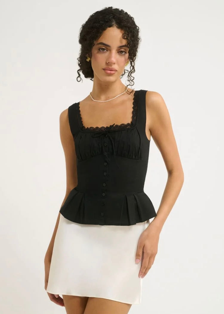Rumored Rosemilk Top in Black
