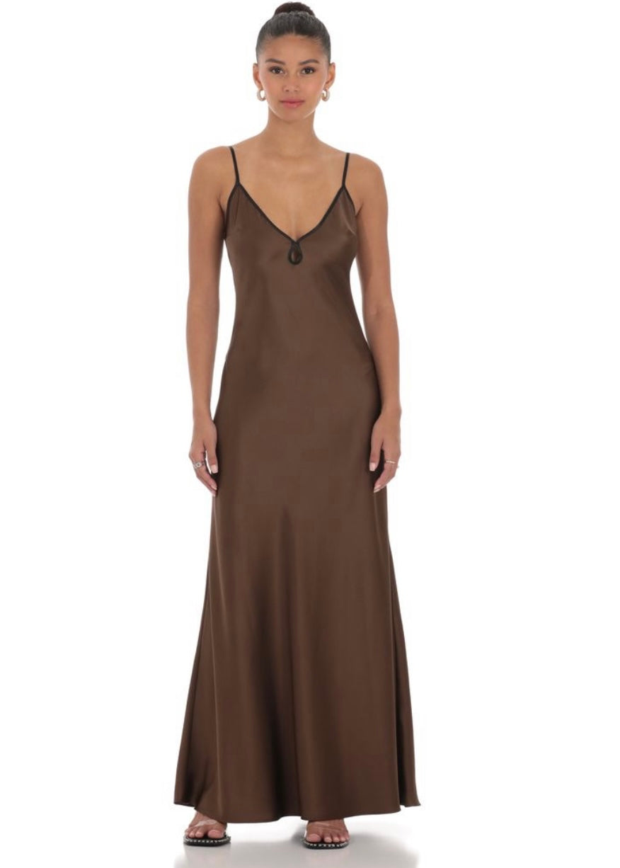 Lexie Satin Maxi Dress