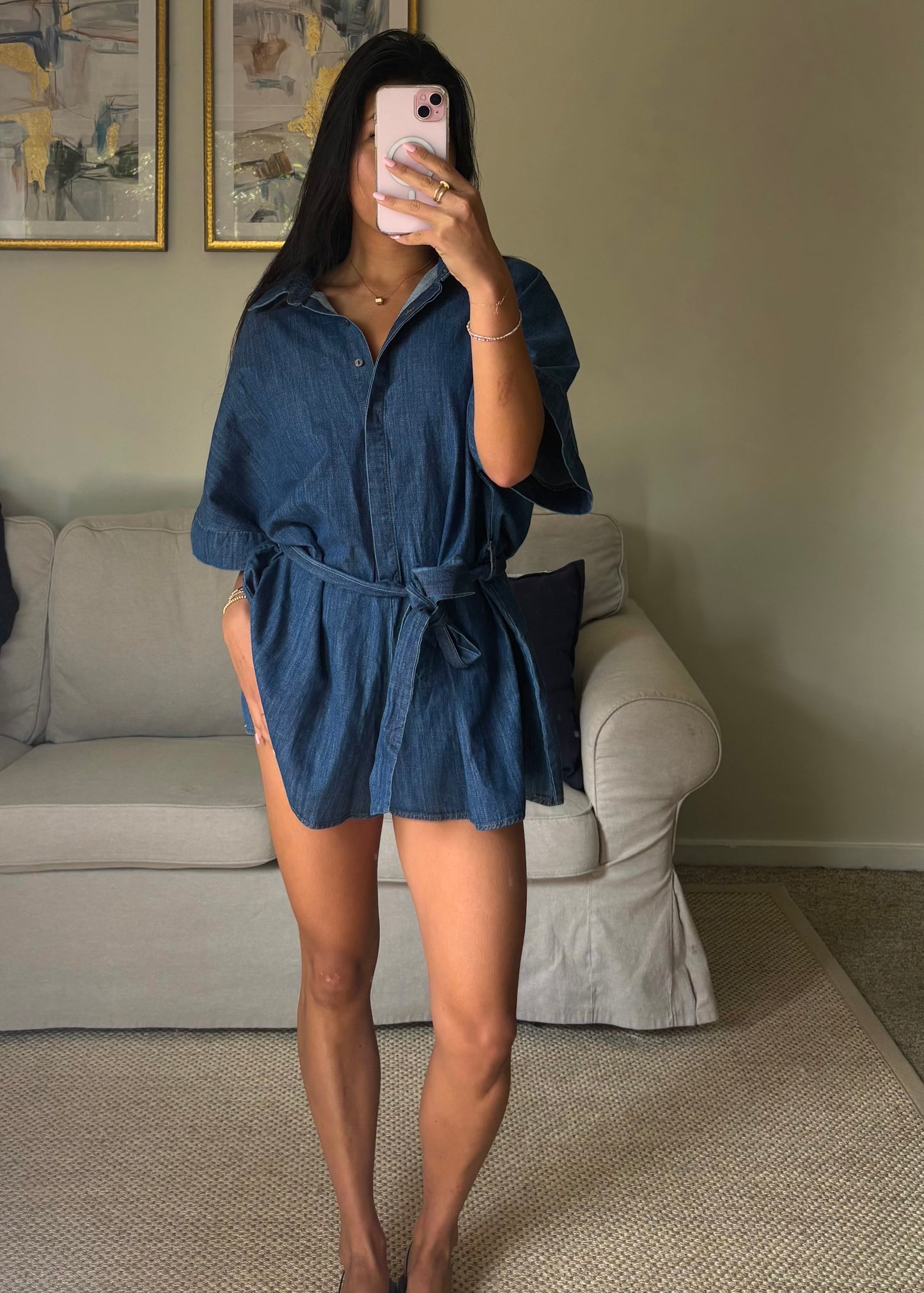 Penny Denim Romper