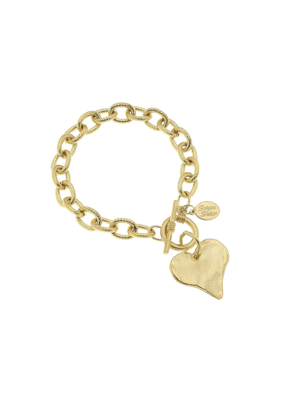 Gold Heart Toggle Bracelet